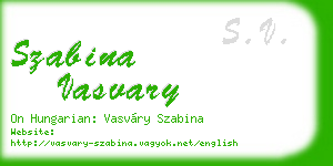 szabina vasvary business card