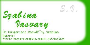 szabina vasvary business card